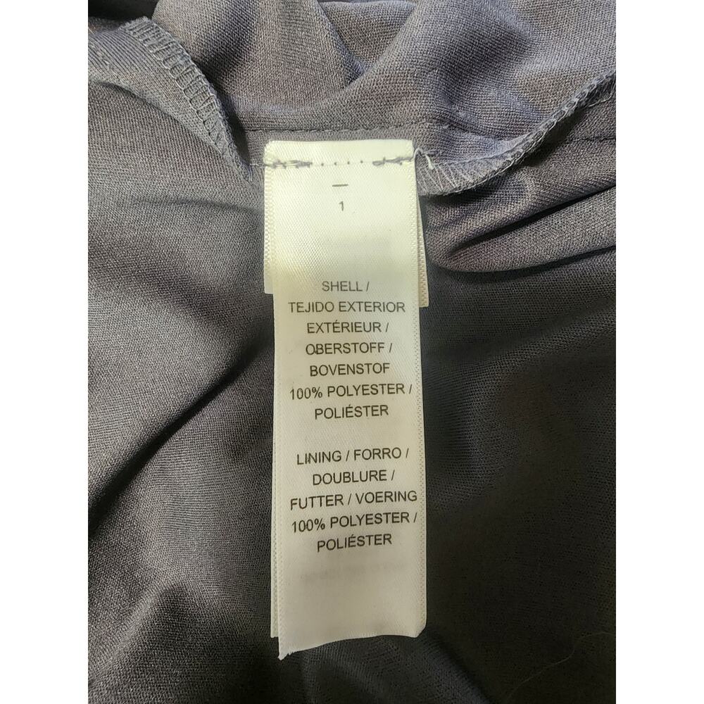 Adrianna Papell Dress Women 12 Beaded Gunmetal Grey Formal Wedding Evening Event - Picture 6 of 10